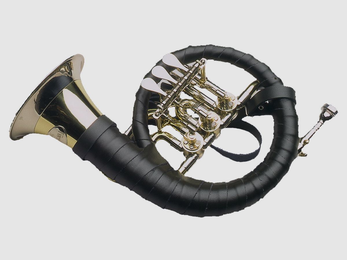 Meister Dotzauer Fürst-Pless-Ventilhorn de luxe Neusilbergarn., Einbrennl.(18915)