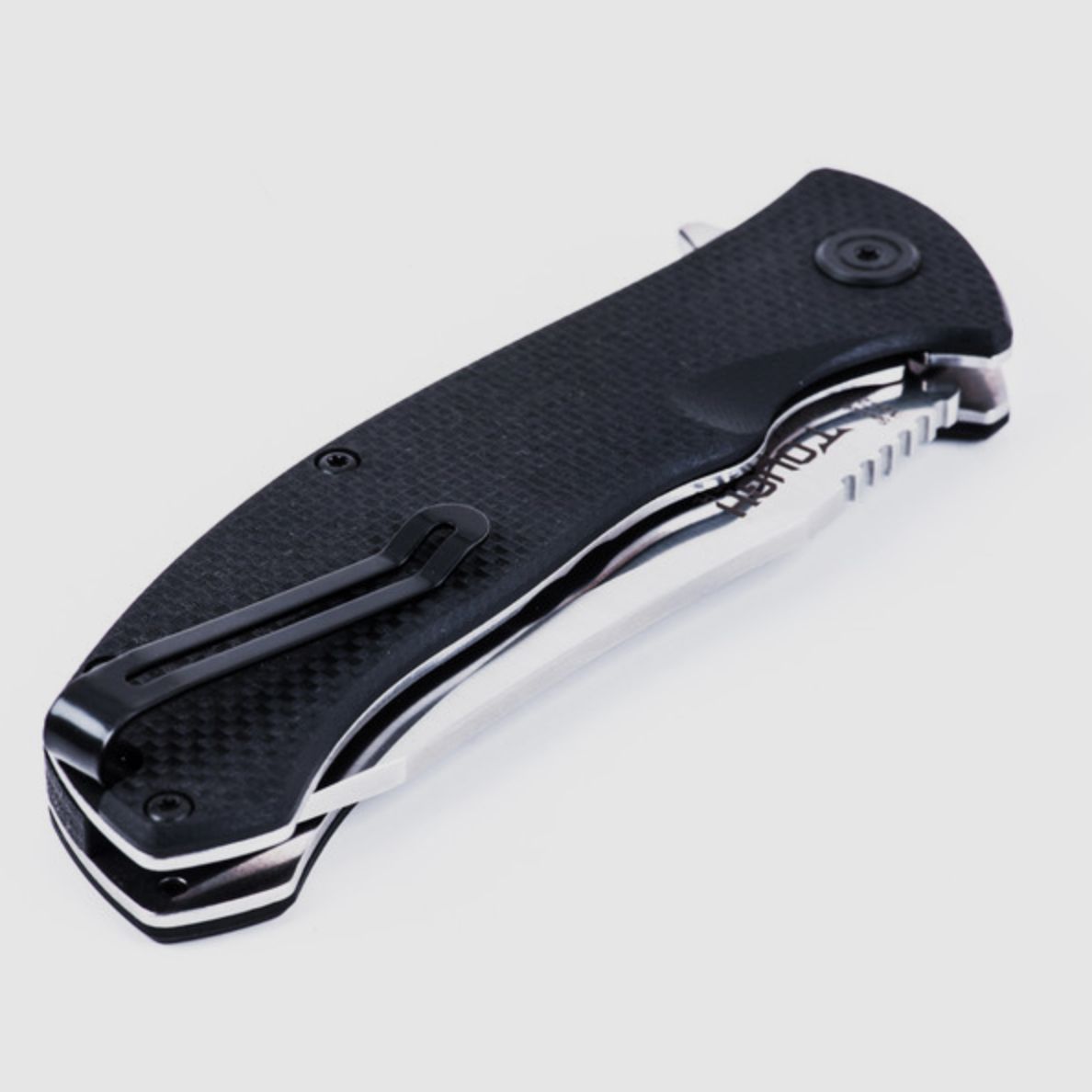 EDC Klappmesser TOUGH Skandinavischer Sandvik Stahl 12C27 schwarz von TEKUT