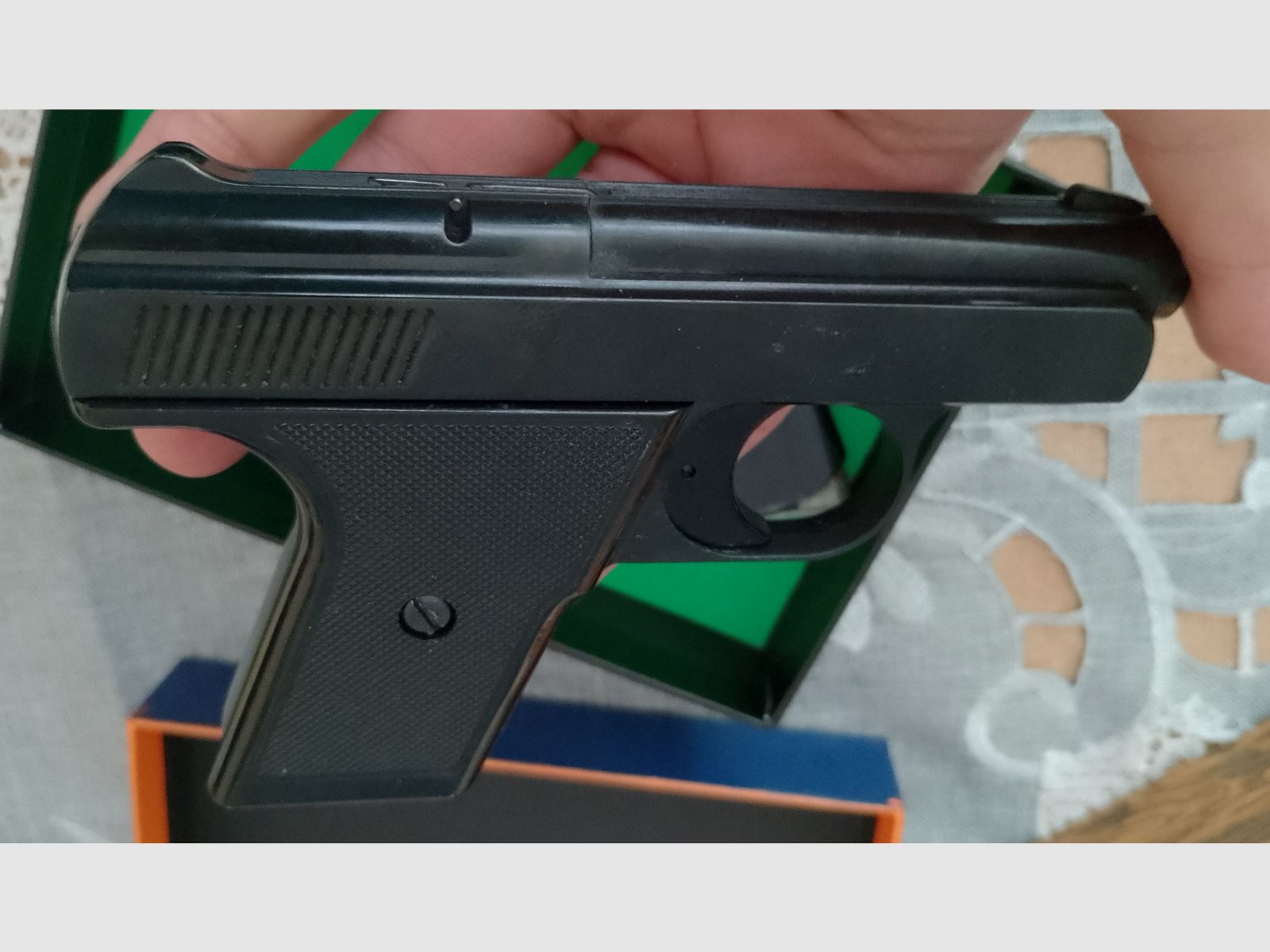 Alte Reck Protector Autom. Mod. “G5” im ersten PTB 12/ Kal. 8 mm Knall