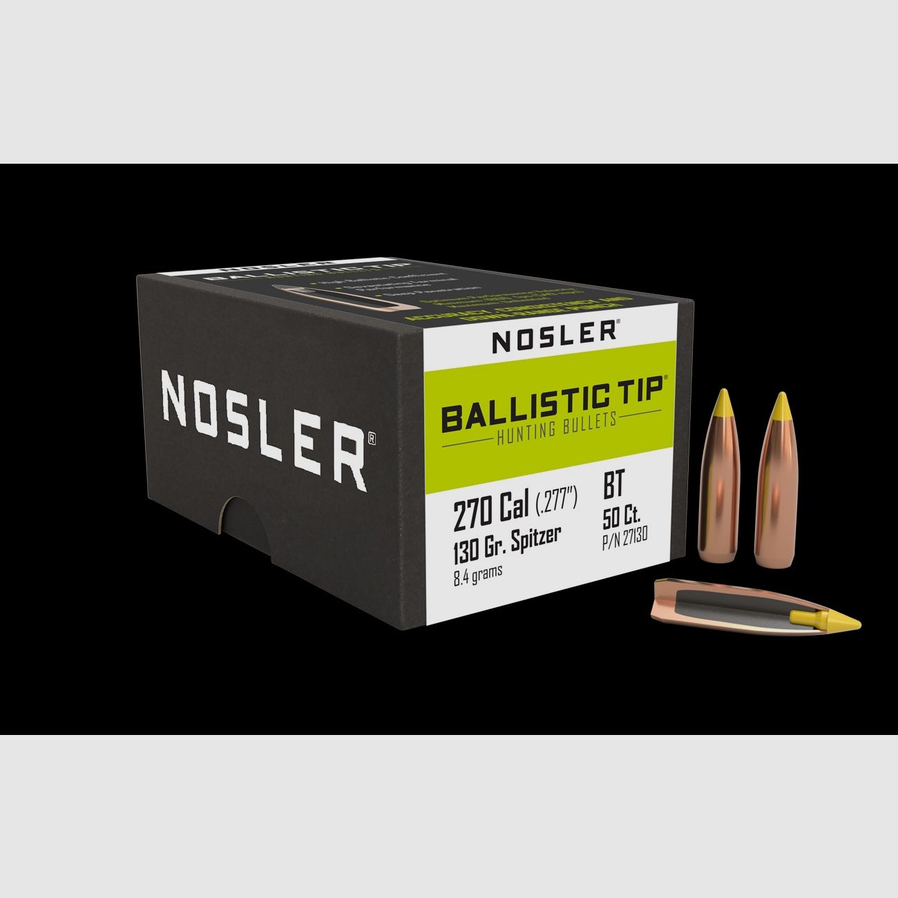 NOSLER 27130 SP BALLISTIC TIP Geschosse