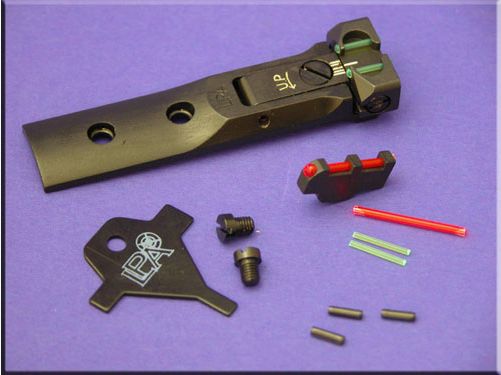 LPA TXT 02-F1 Fiber-Optik Match Visier "SCHWARZ"-Fiber-Optik Korn fr S&W Revolver