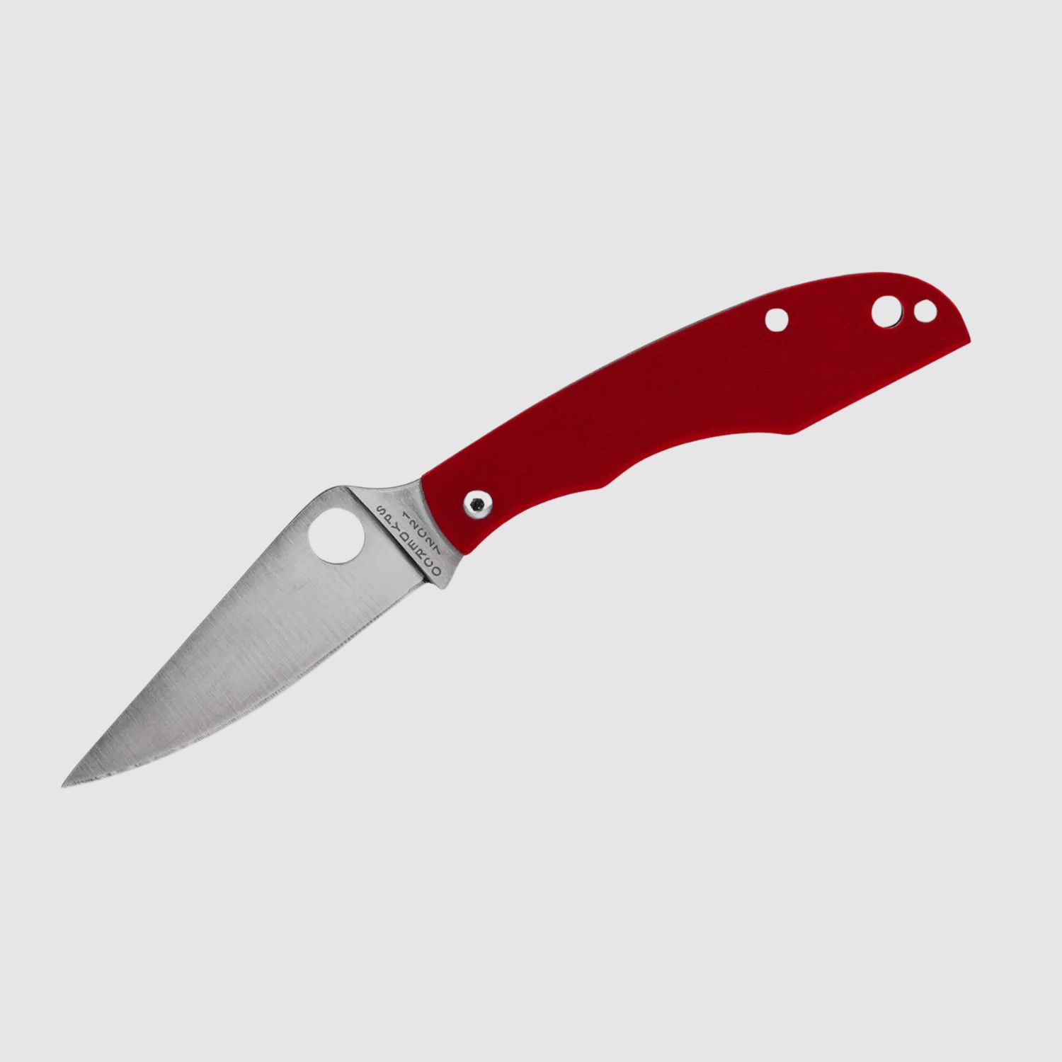 Spyderco Grasshopper G10 Red PlainEdge Slipjoint-Messer