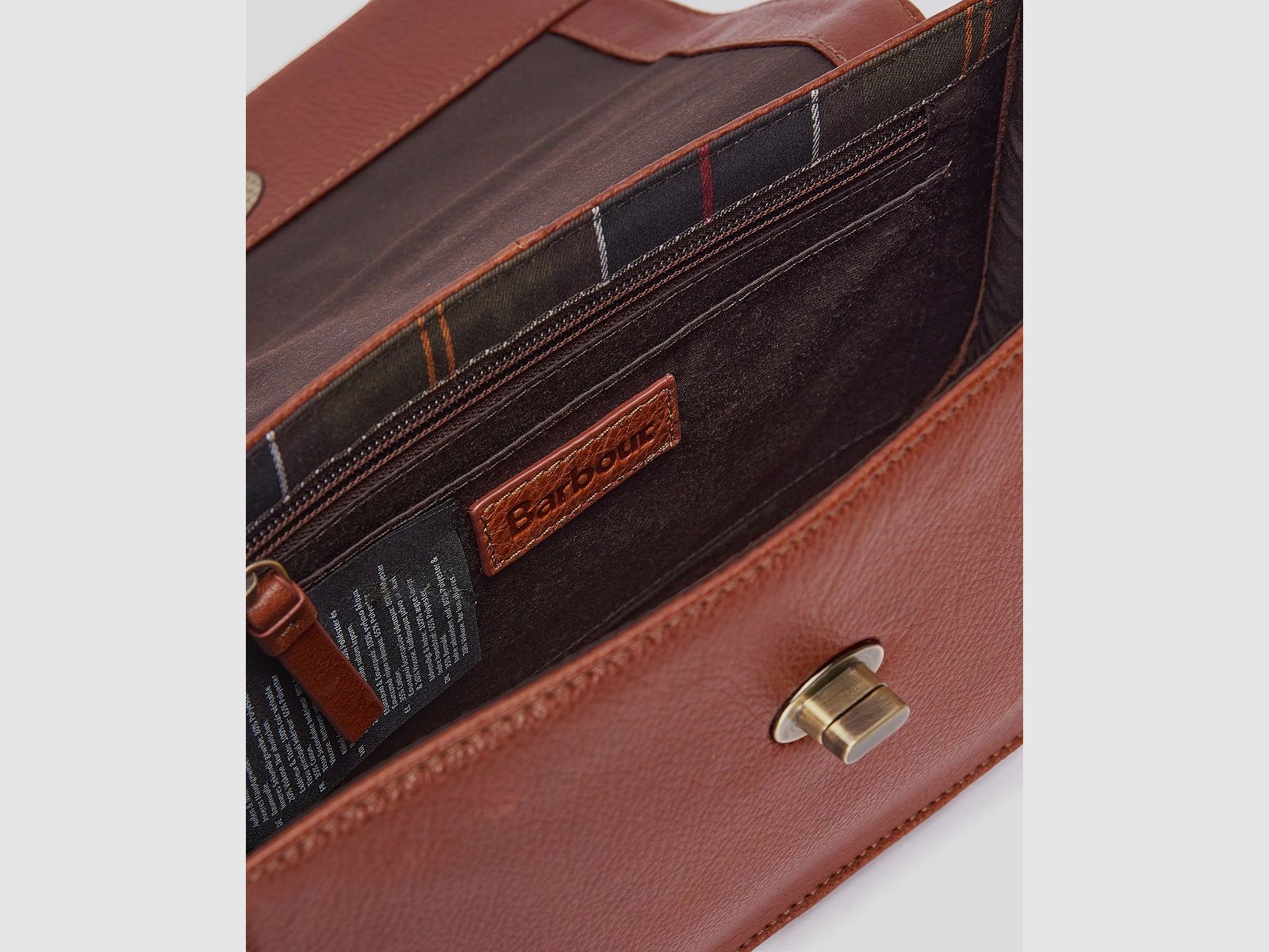 Barbour Tartan Leder-Handtasche Isla