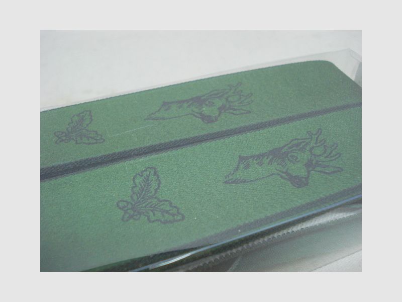 Suspenders Roe Buck with Leather - Loops Black/Green