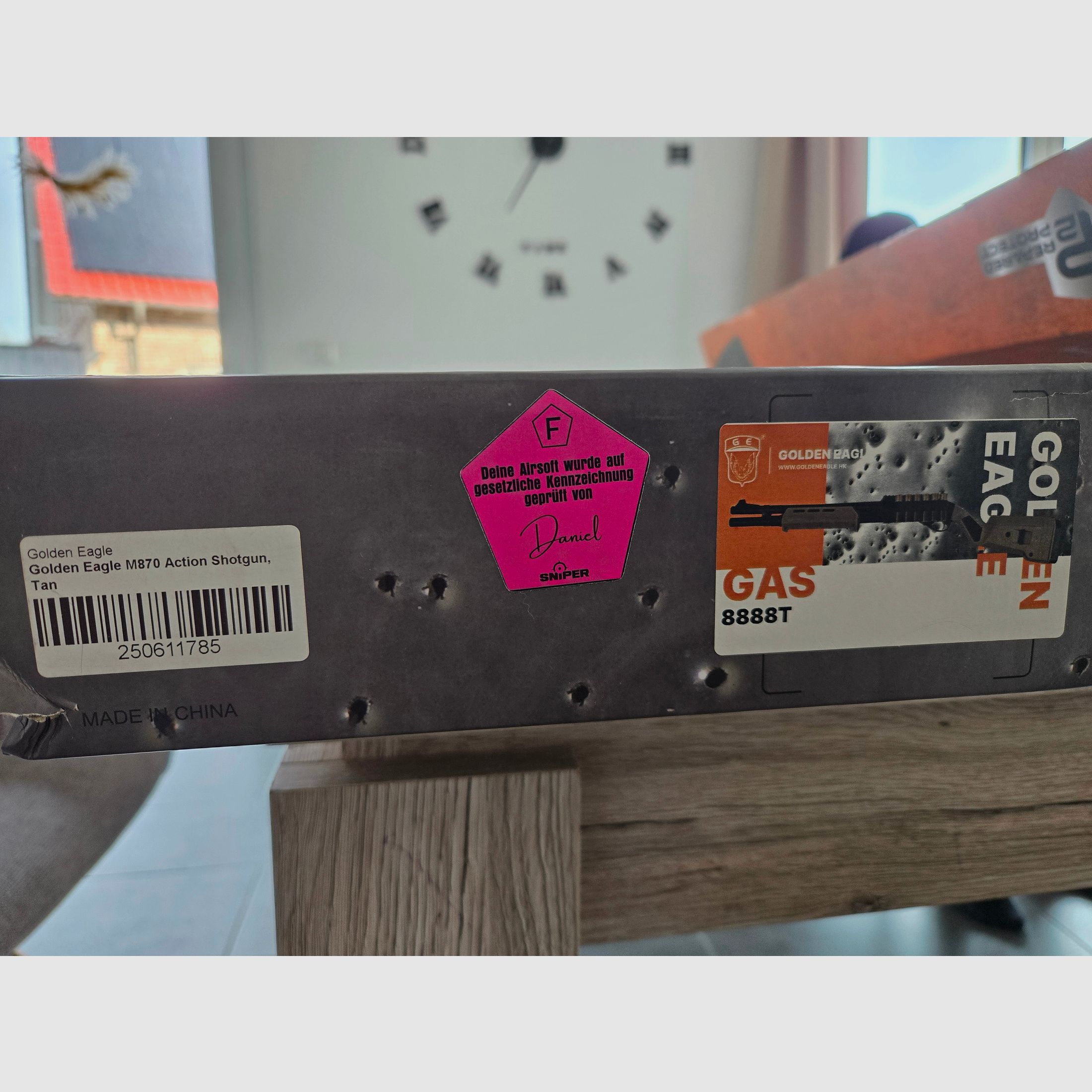 Golden Eagle M870 Schrotflinte tan Airsoft 6 mm