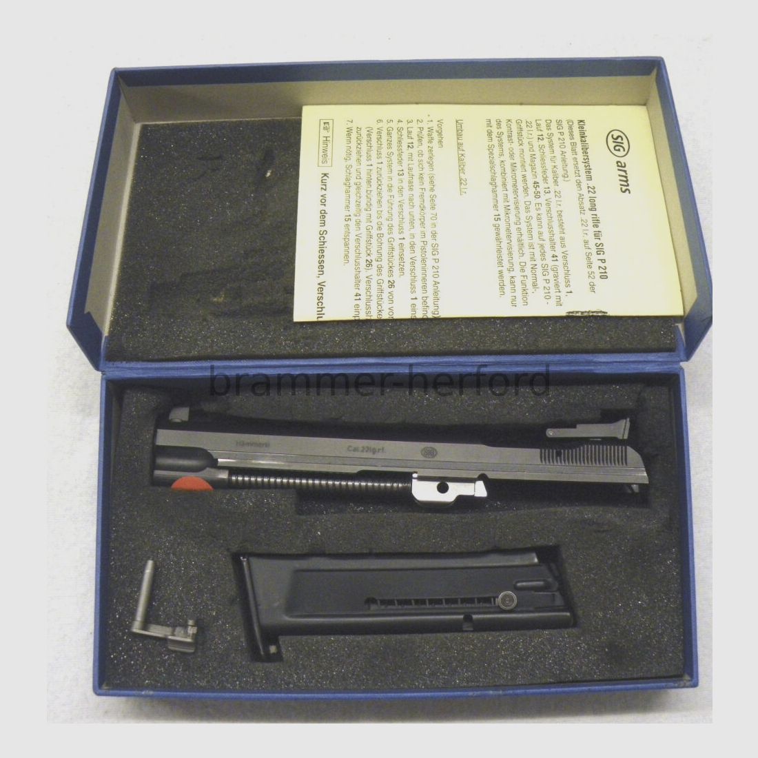 Système interchangeable Sig Hämmerli pour Sig Hämmerli P210
