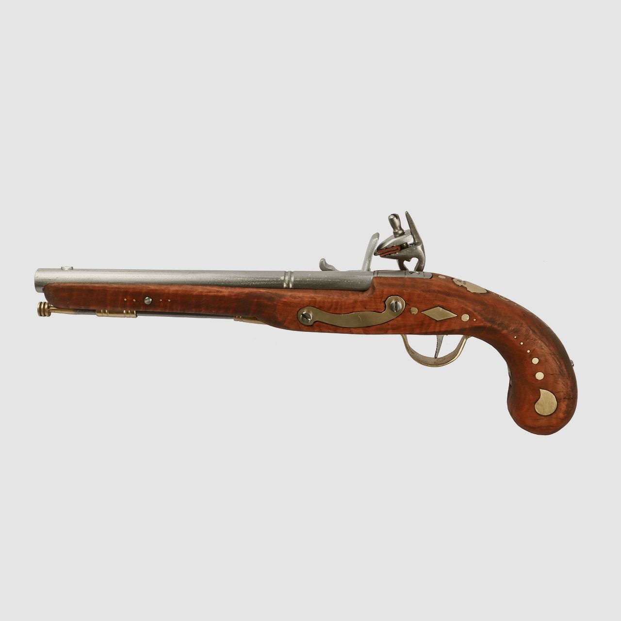 EinzelstĂĽck handgefertigte Deko Steinschloss Vorderladerpistole LĂ¤nge 46 cm
