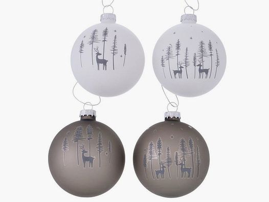 LivingActive Logan Ensemble de boules de Noël de 4