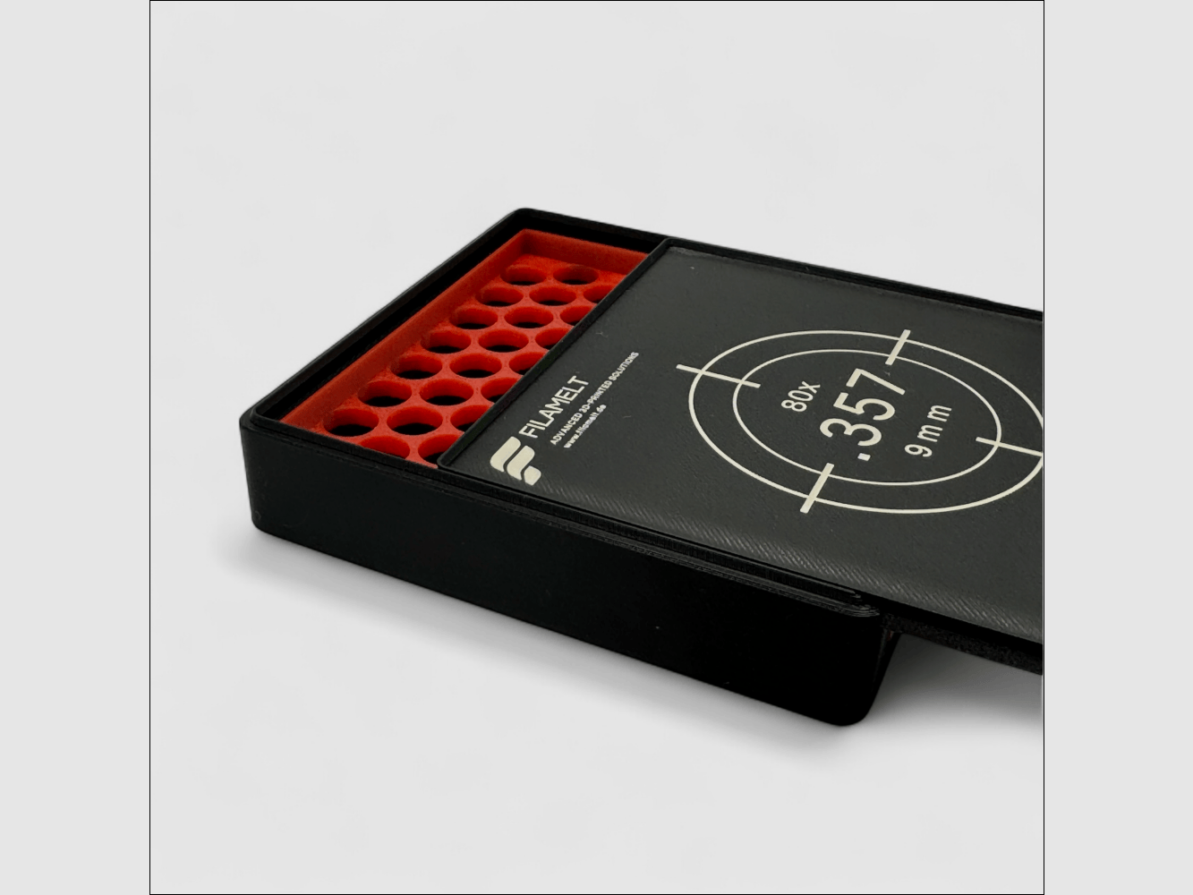 Diabolo-Box für 80x .357 / 9 mm (Luftdruck Diabolos) – Praktisch, stapelbar, wiederverwendbar. Matchbox