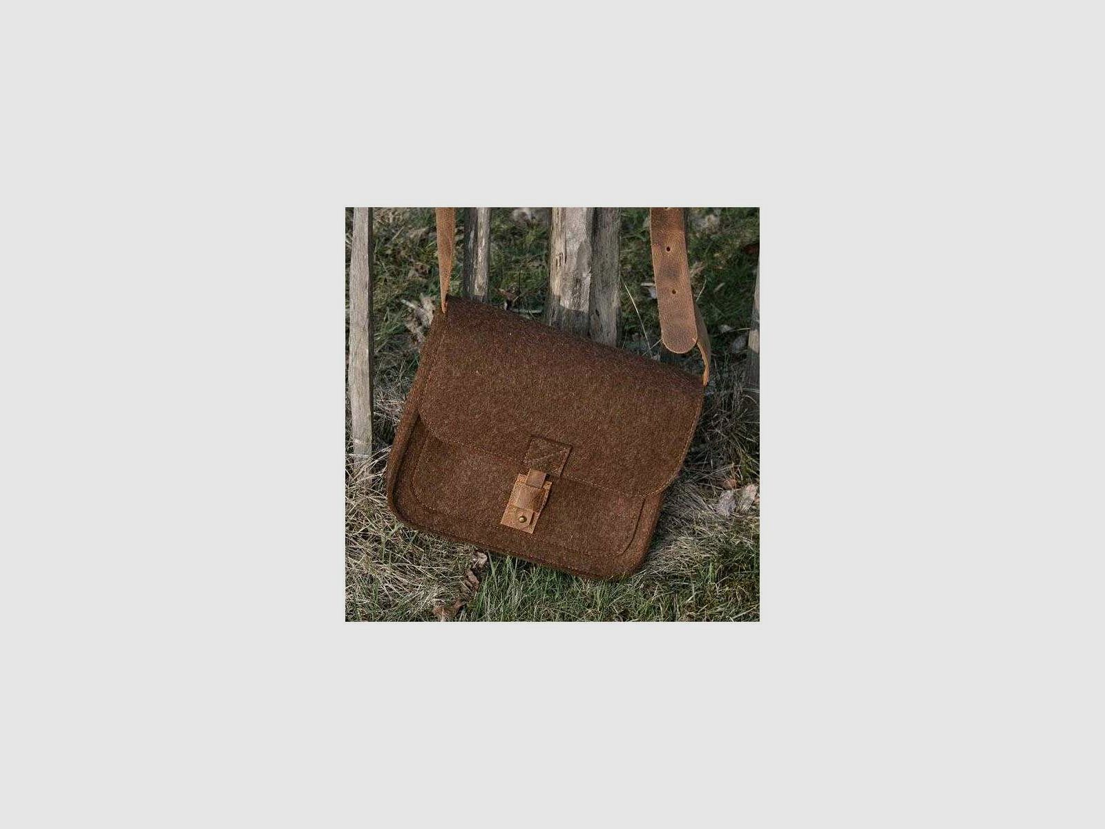 WALDKAUZ borsa in feltro marrone, formato orizzontale,, immagine 9 di 9