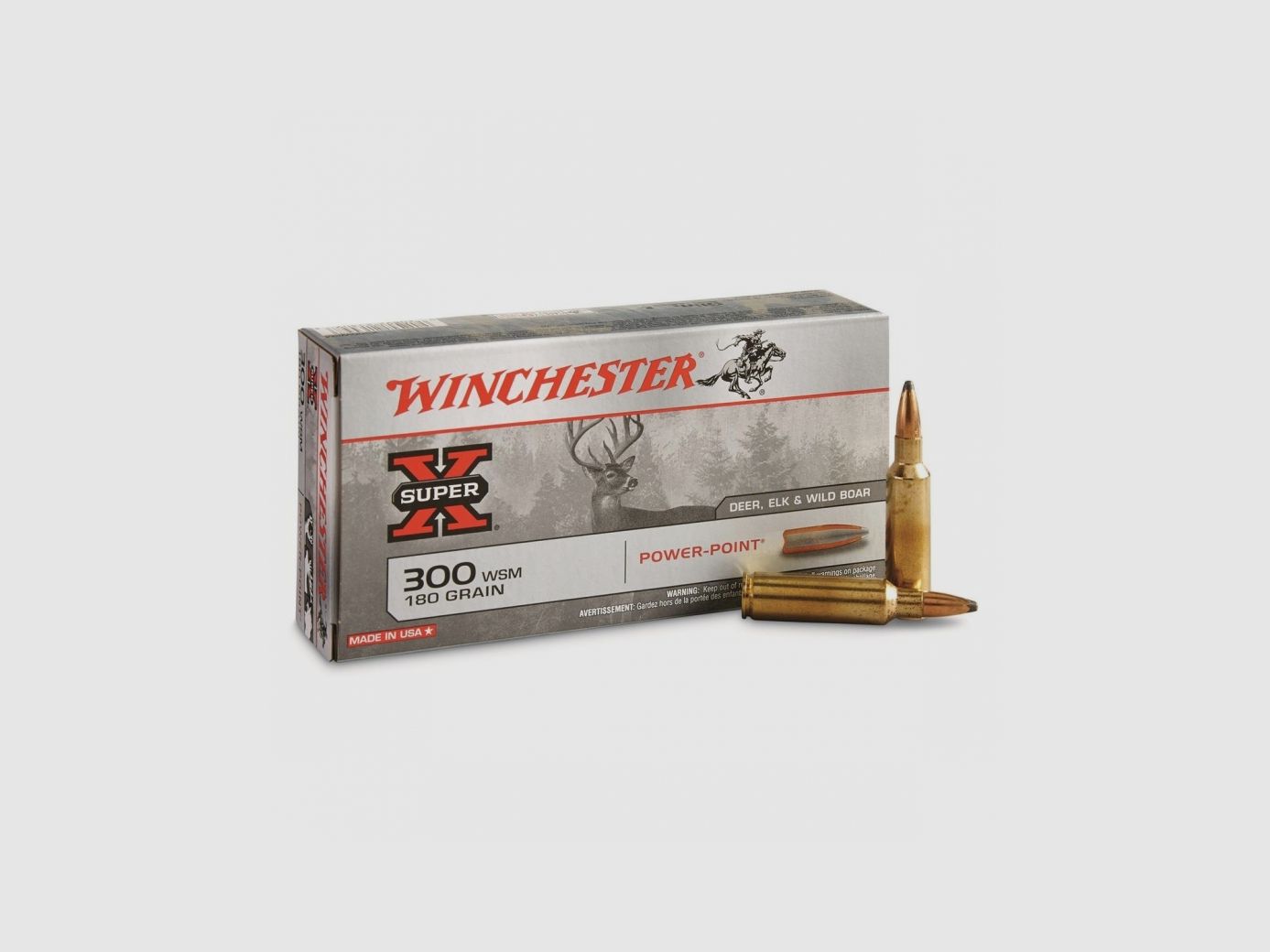 Munizioni Winchester 300 WSM Power Point 180gr