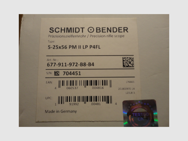 Schmidt & Bender5-25×56 PM II/LP P4 FL mit Innomount Montage