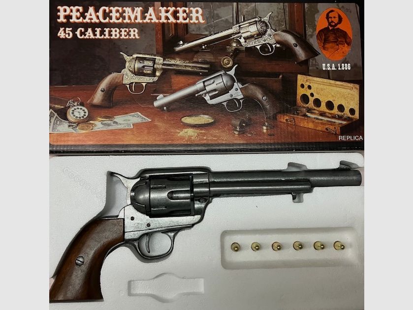 Colt Peacemaker Caliber .45, DENIX - DEKO Revolver (grau)