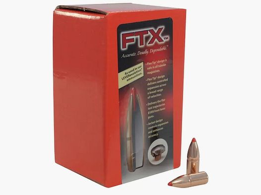 Balle Hornady .32/.321 FTX FLEX TIP RIFLE 165GR 100 Pièces