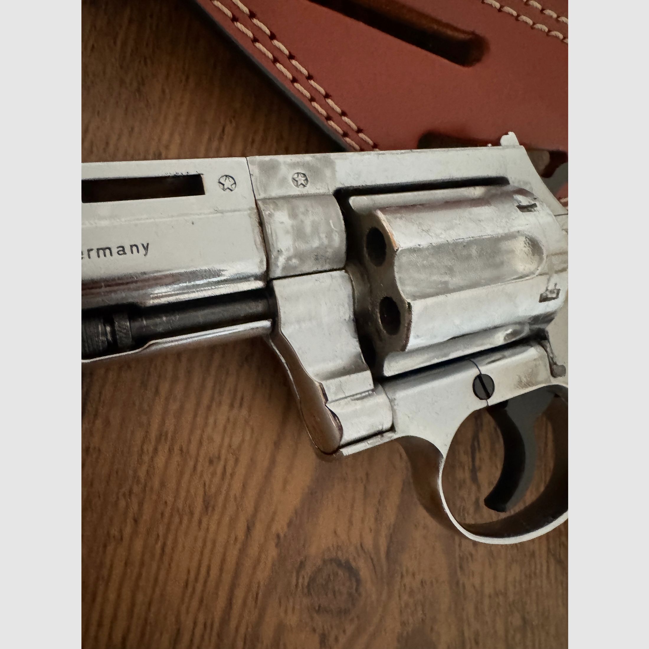 Mauser L100 9mm Chrom Rarytas! Z skórzanym dopasowanym kaburą