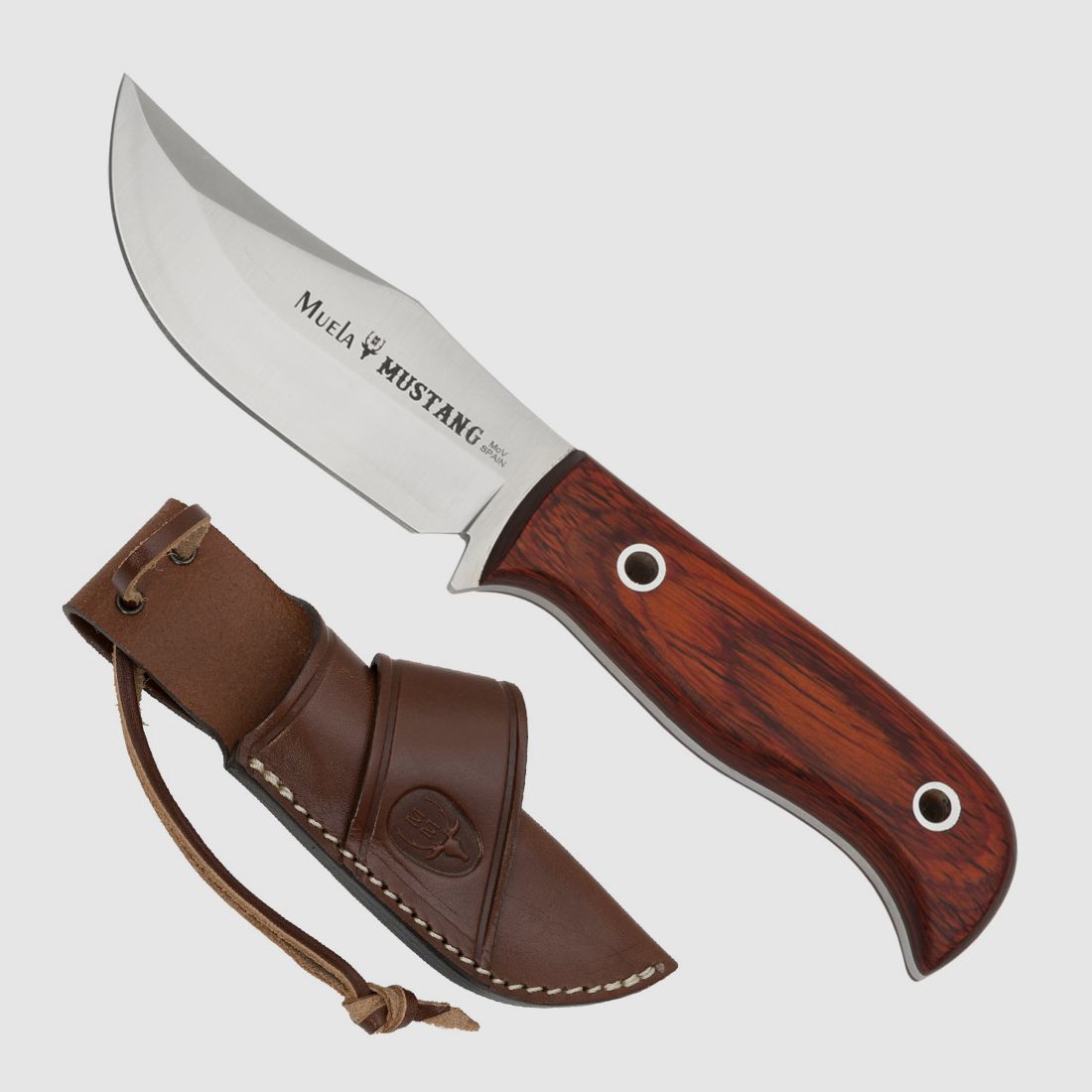 Muela Mustang Skinner Jagdmesser mit hochwertiger Lederscheide