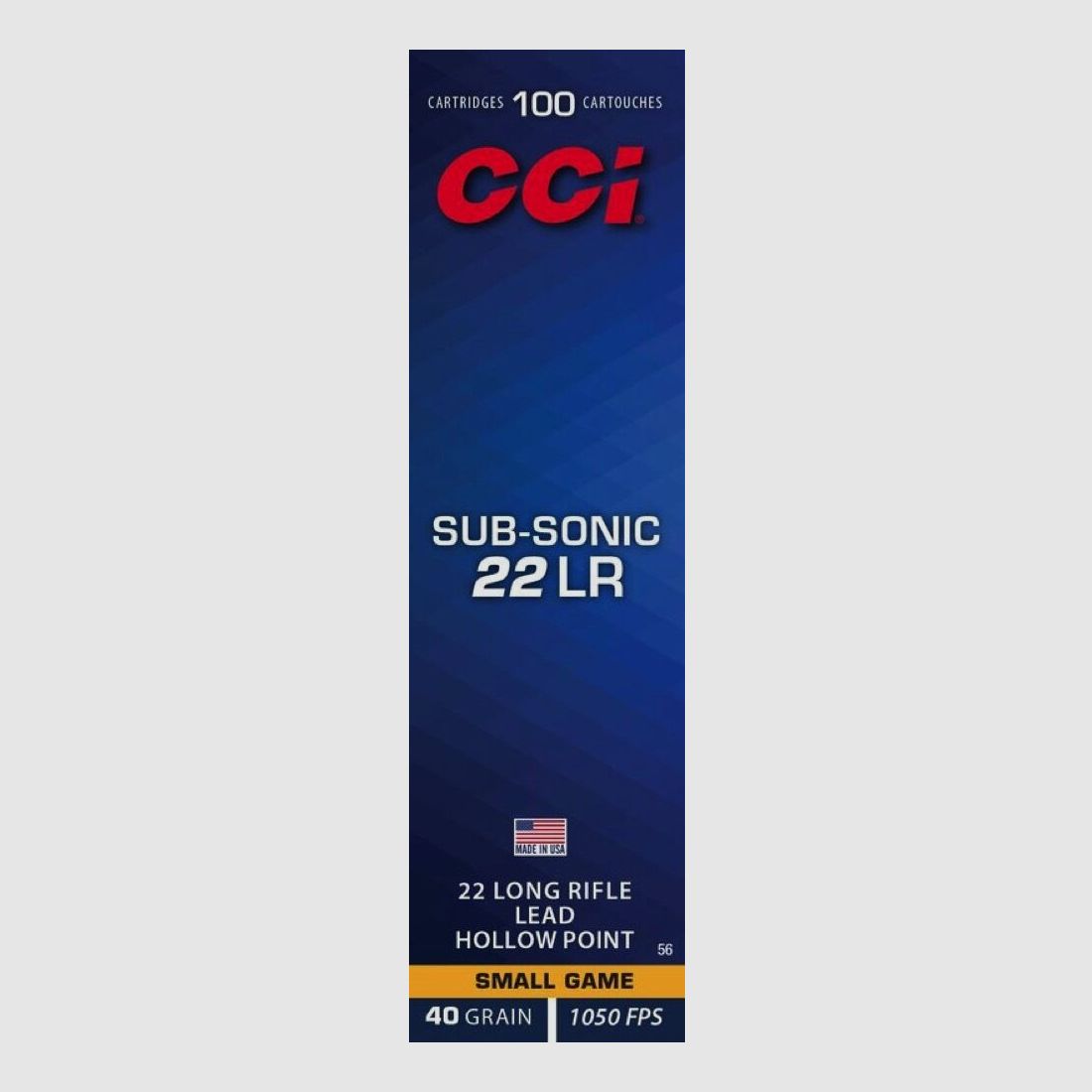 CCI Sub-Sonic LHP 40grs 100St .22lr, Bild 2 von 3