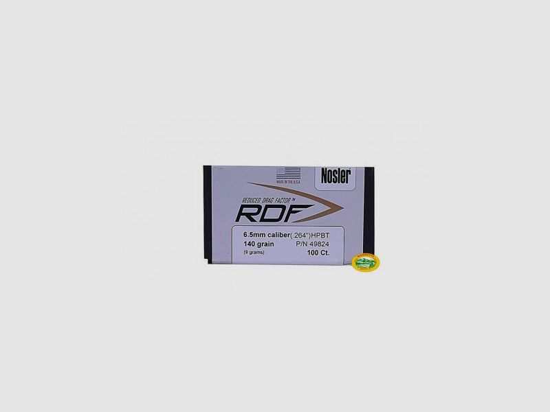 NOSLER Geschosse RDF cal.6,5mm (264) HPBT 140gr. 49824