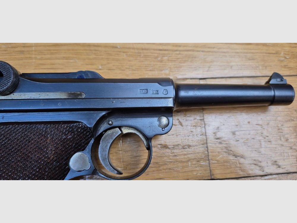 Very nice Luger P08 – Manufactured "S/42" by Mauser – Very rare example in "G" for 1935 – Frame type 1908-1918 not yet reinforced post 1936 – One of 54,070 produced in 1935 – Rare weapon – TBE+, image 26 of 30