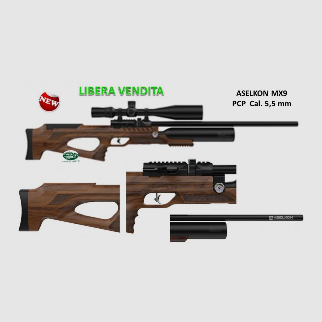 ASELKON Carabina MX9 PCP cal. 5,5 mm