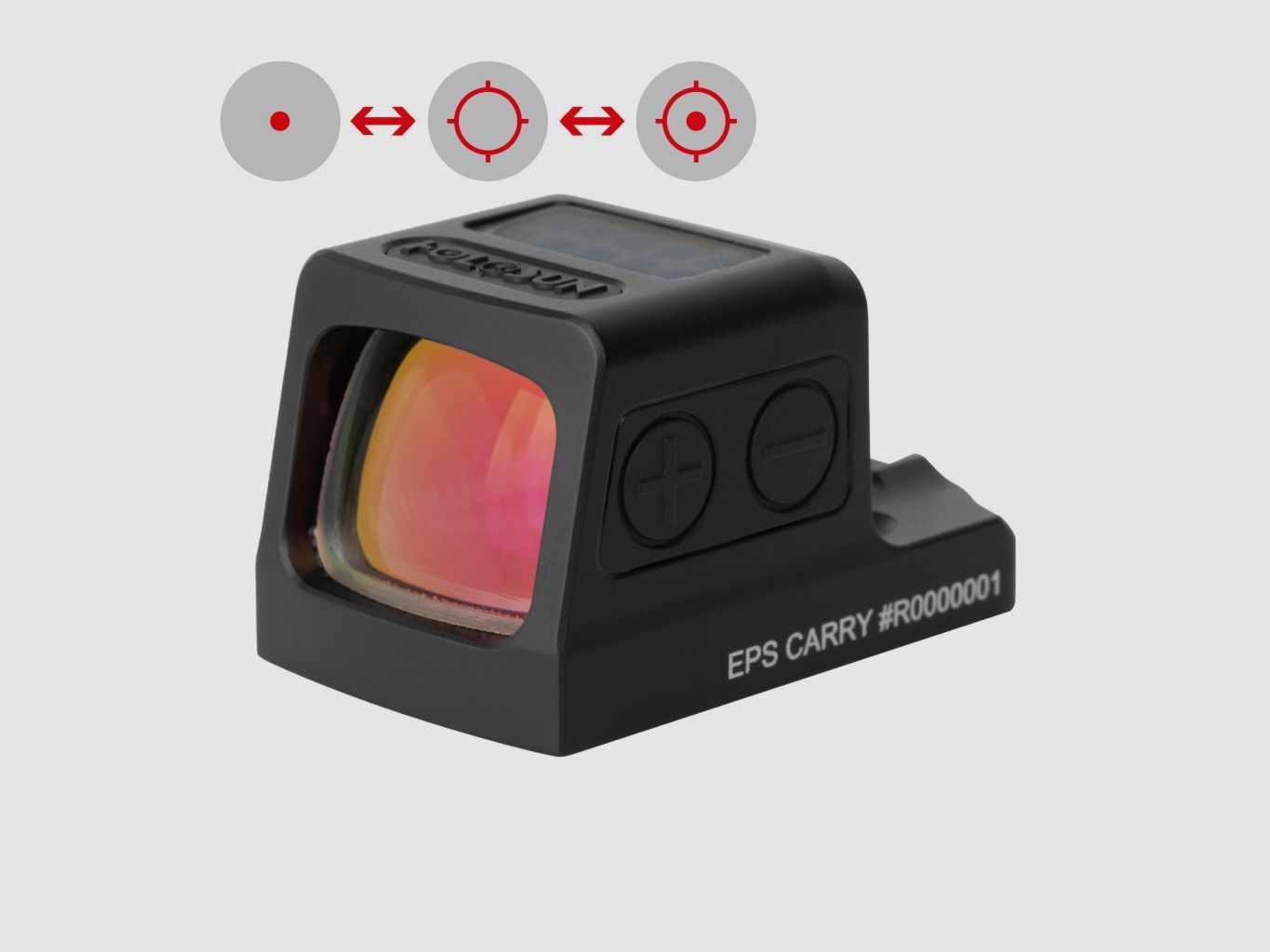 Holosun Viseur Reflex EPS-CARRY-RD-MRS avec réticule rouge interchangeable : Point 2MOA, Circledot 32MOA & Cercle 32MOA, image 1 sur 9