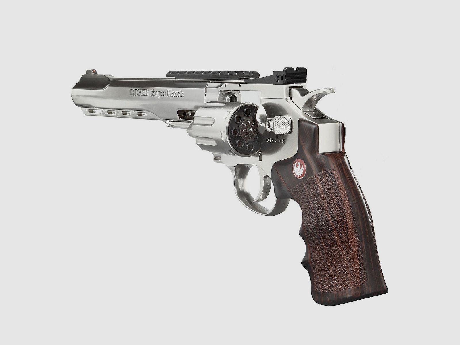Ruger Super Hawk 8 Zoll 6mm BB CO2 Revolver veerchromt - 4 Joule