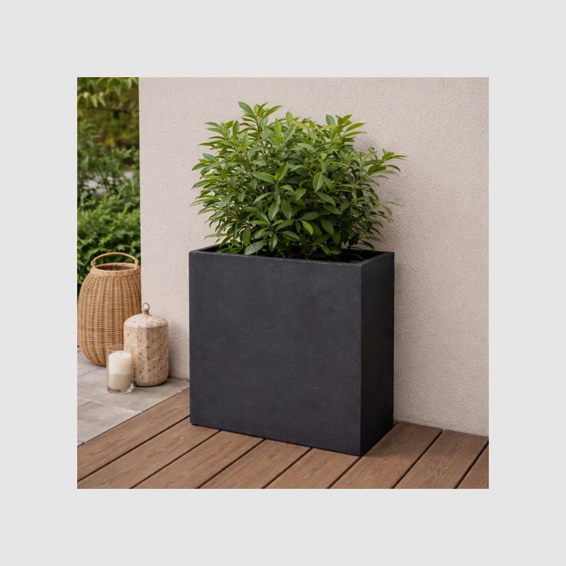 Anthraciet Plastic Bloempot 60 X 26 X 60 cm, afbeelding 1 van 9