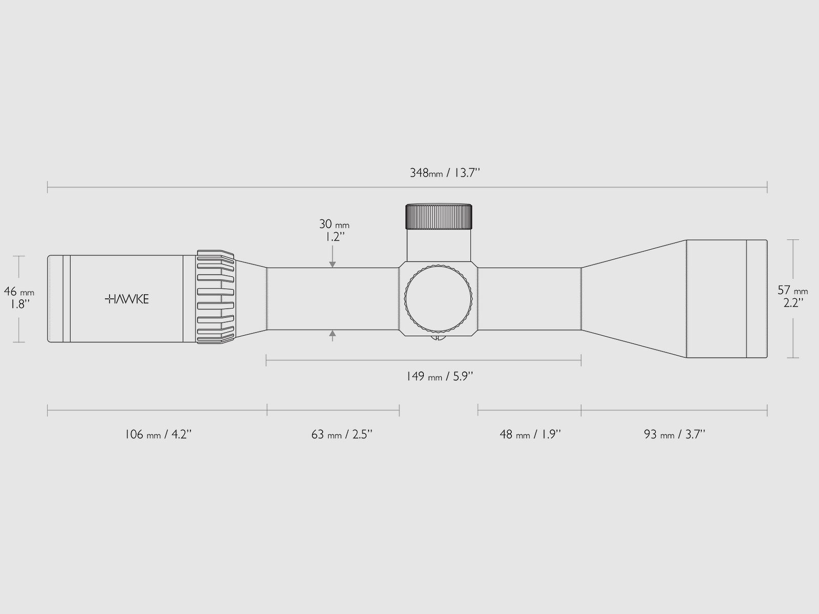 Hawke 13311 AIRMAX 30 WA SF 4-16x50 AMX IR Absehen