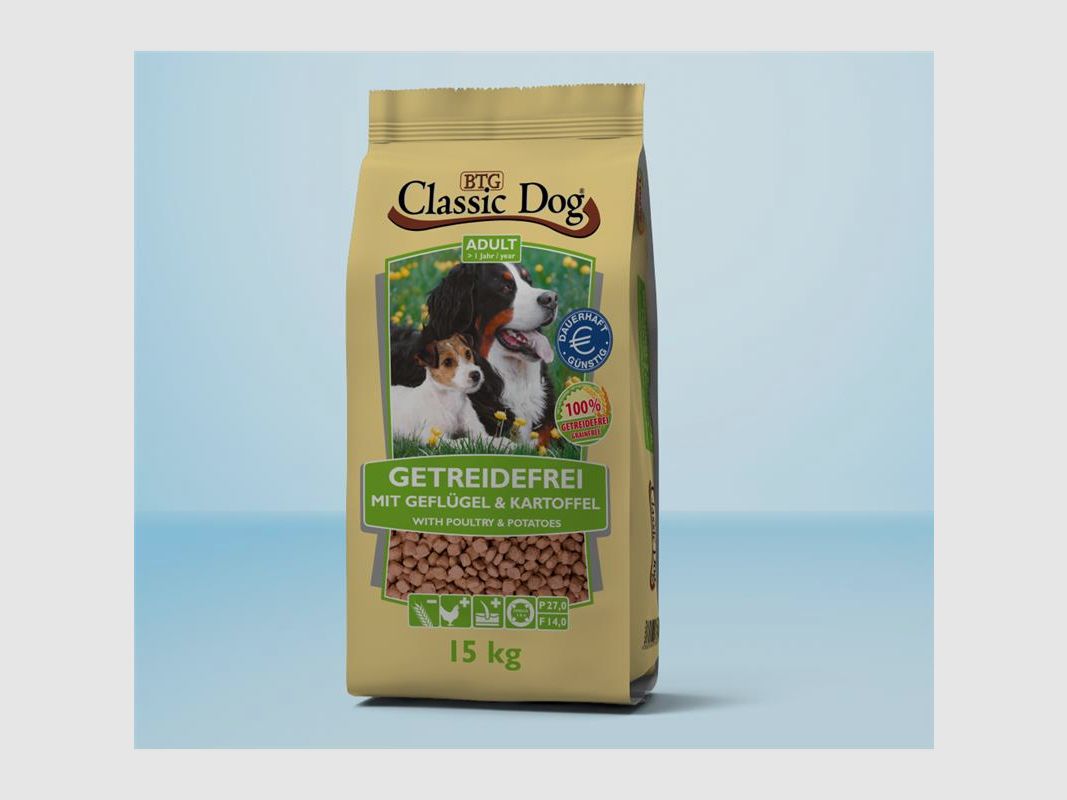 Classic Dog Hundefutter Geflügel & Kartoffel getreidefrei 15kg