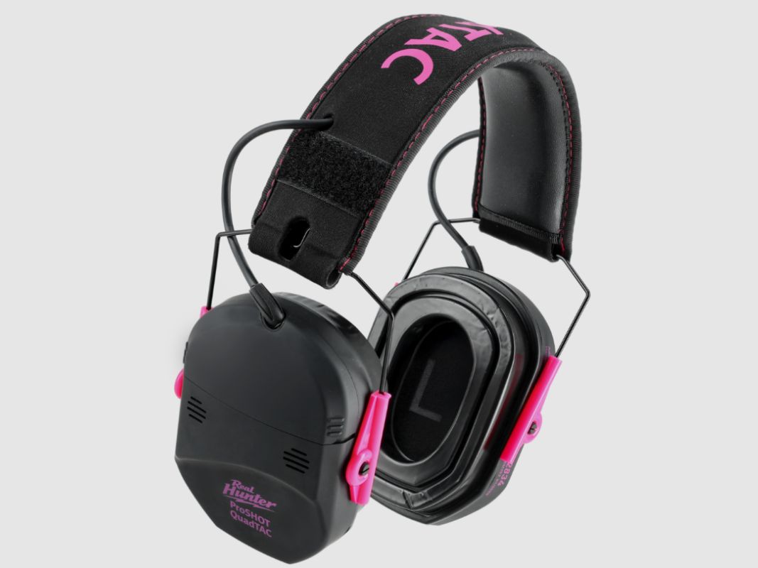 Protezione acustica attiva REALHUNTER ACTIVE PROSHOT QUADTAC PINK, immagine 4 di 8