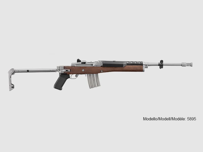 Ruger – semi-automatic / Mini-14 Tactical / 5.56 Nato / 18.50 / MT1/2-28 / 20 rounds / walnut with stainless side-folder, image 1 of 3