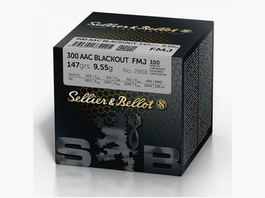 300 AAC Blackout S&B FMJ 147gr VE100