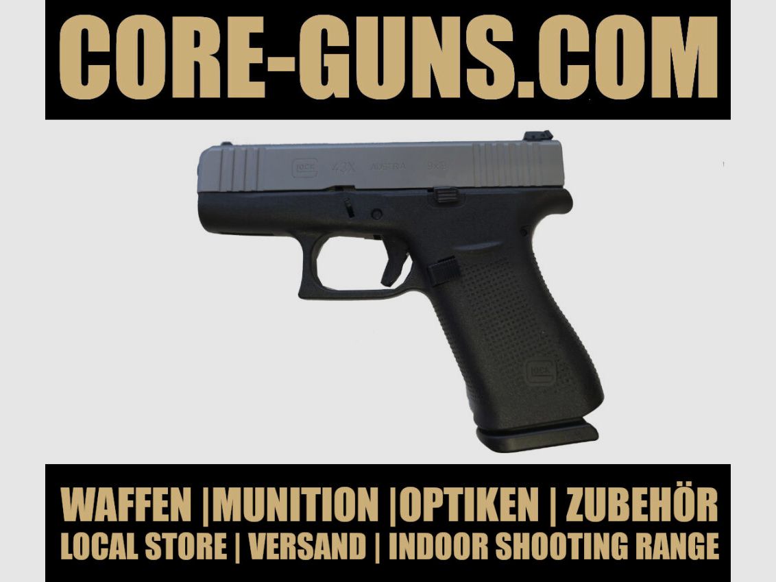 Pistolet Glock GH Glock 43X srebrny zamek 9mm Luger *Obowiązek EWB dostępny od razu