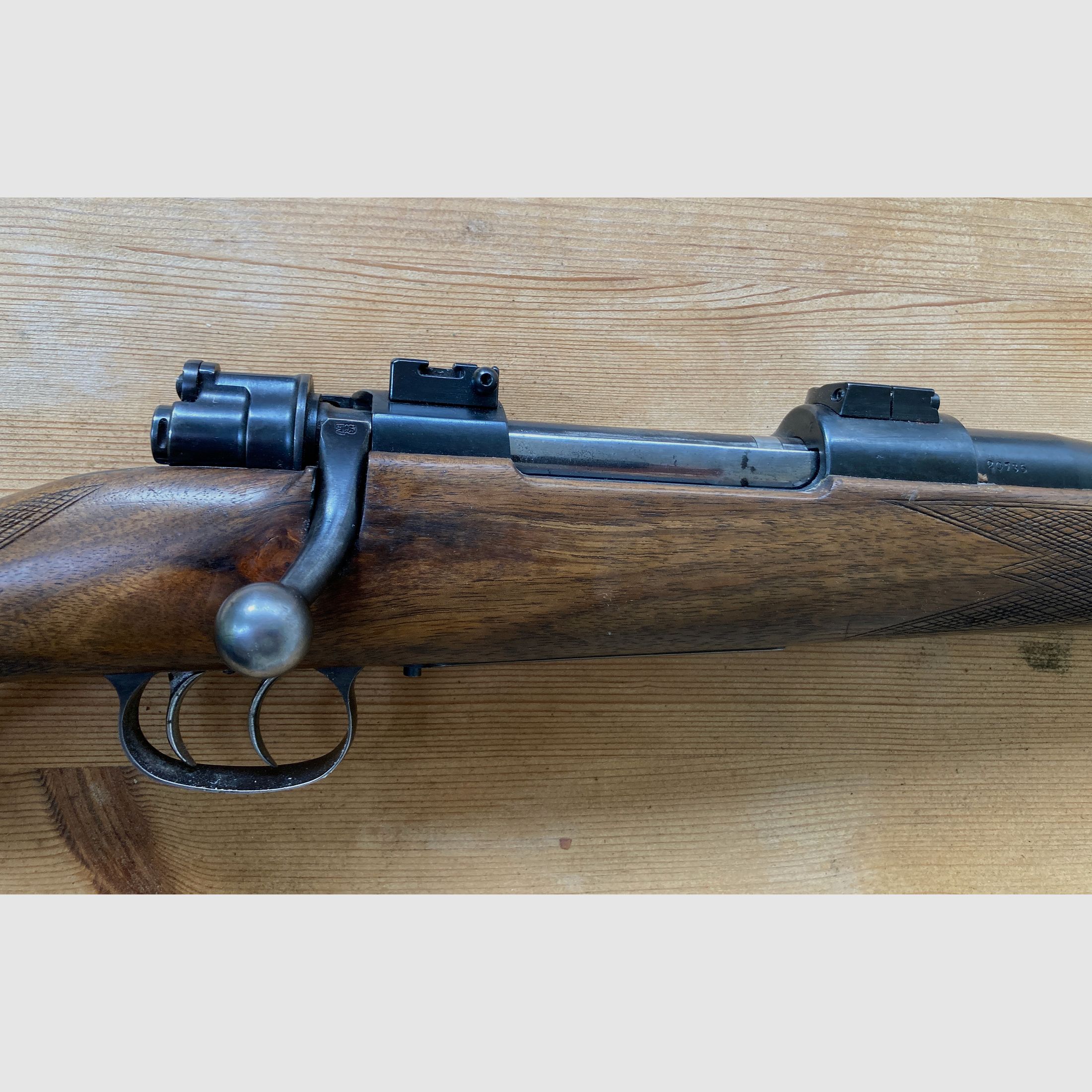 Fucile belga calibro 7x64 con Meostar 3-12x56 R1r, grilletto tedesco