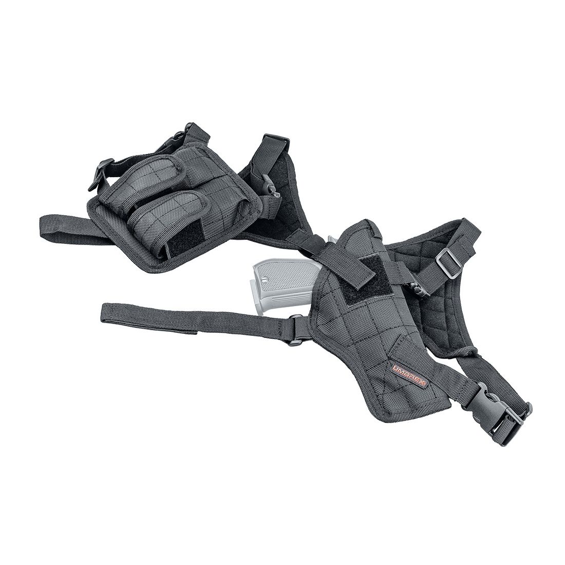 Universal Schnellziehholster Formholster Schulterholster Umarex fĂĽr groĂźe Pistolen Magazintaschen Cordura schwarz