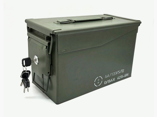 BW Original cal.50/5,56 Munitionskiste, Wasserdicht, Aufbewahrungskiste abschließbar!