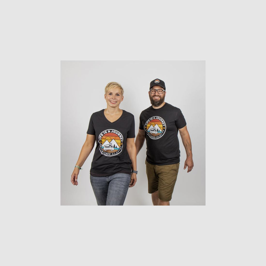 Reimo LIFE IS A JOURNEY Women's T-Shirt – Black, Size S, image 2 of 3