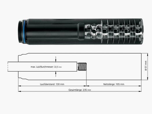 ERA SILENCER Schalldämpfer ERA SOB2 7,62 mm mit Era Loc