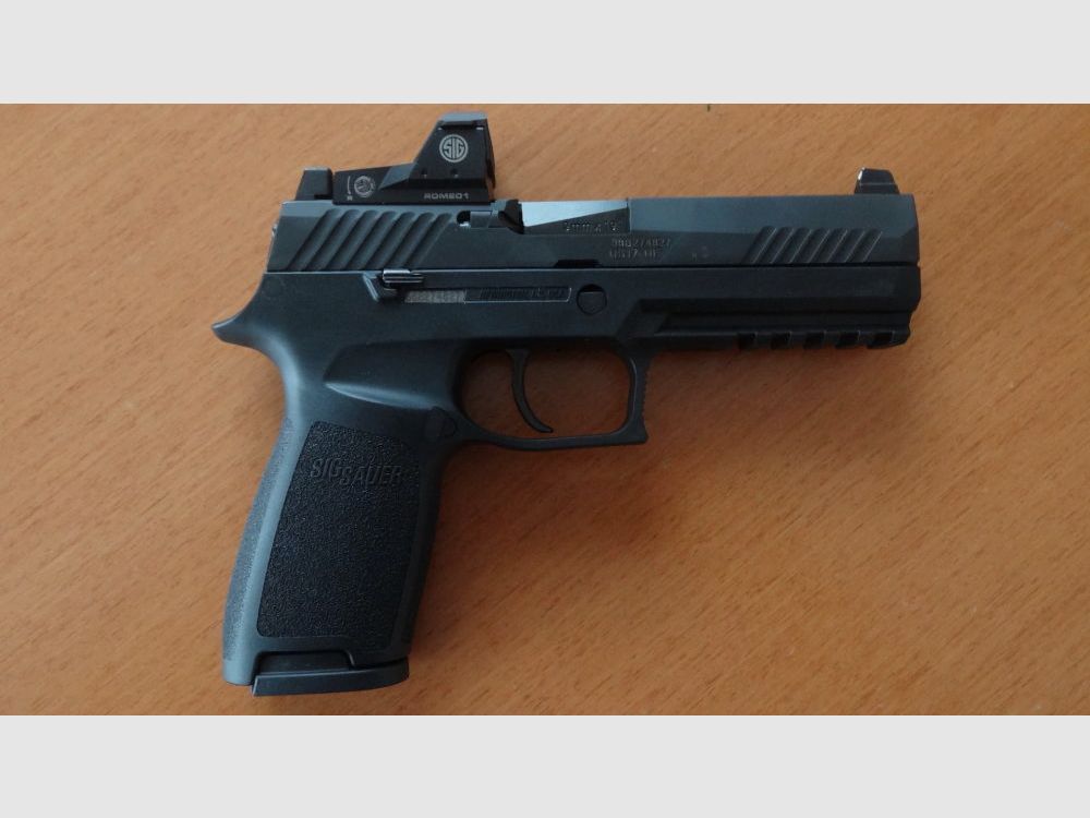 Sig Sauer SL-PISTOOL: SIG SAUER P320 RX VOLLEDIGE MAAT MET ROMEO1 KAL. 9MM LUGER