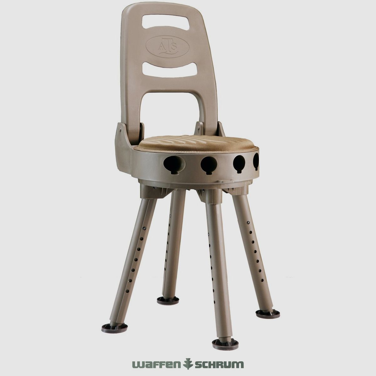 Quake hunting swivel chair with backrest disassemblable