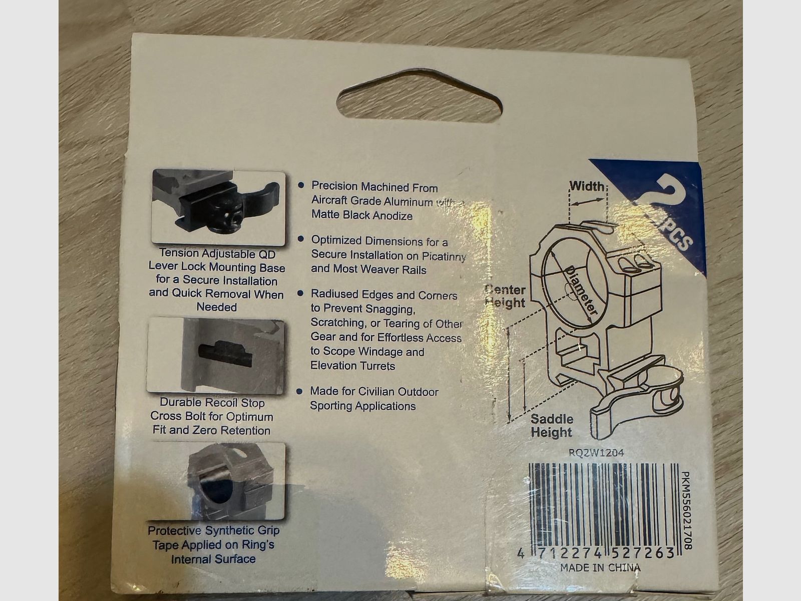 UTG QD Hochprofil Montageringe