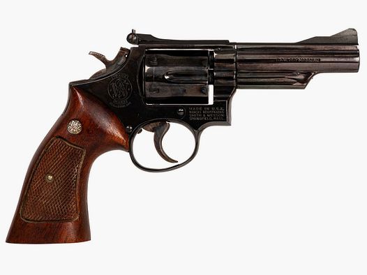 Smith & Wesson 19-3 , Holzgriffschalen, verstellbare Visierung .357Mag