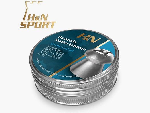 Balines H&N Barracuda Hunter Extreme cal. 5,50 mm. Lata 200 uds. de 1,20 g.