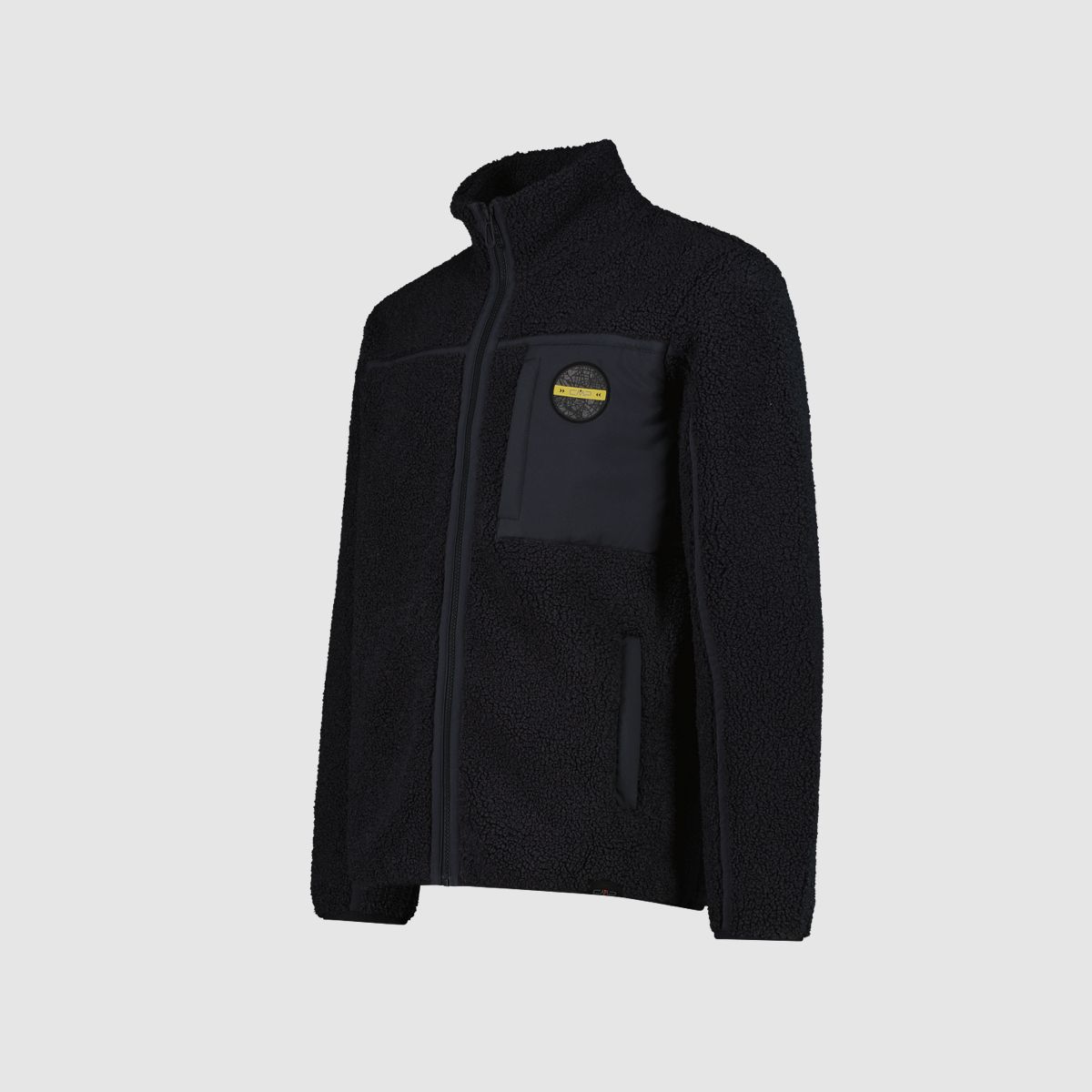 Giacca CMP in fleece highloft per uomo con pelliccia sintetica antracite