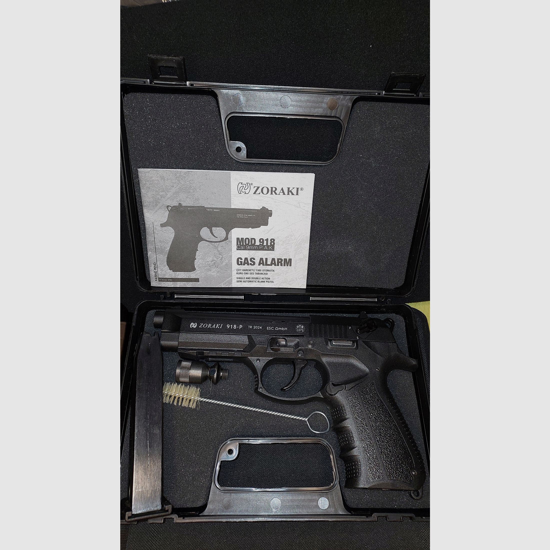 Zoraki 918-P TR-2024 9mm P.A.K. brüniert (PTB 1072) neuwertig Z 918 neuwertig