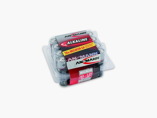 Ansmann RED Alkaline 1,5V Mignon AA 20er Box