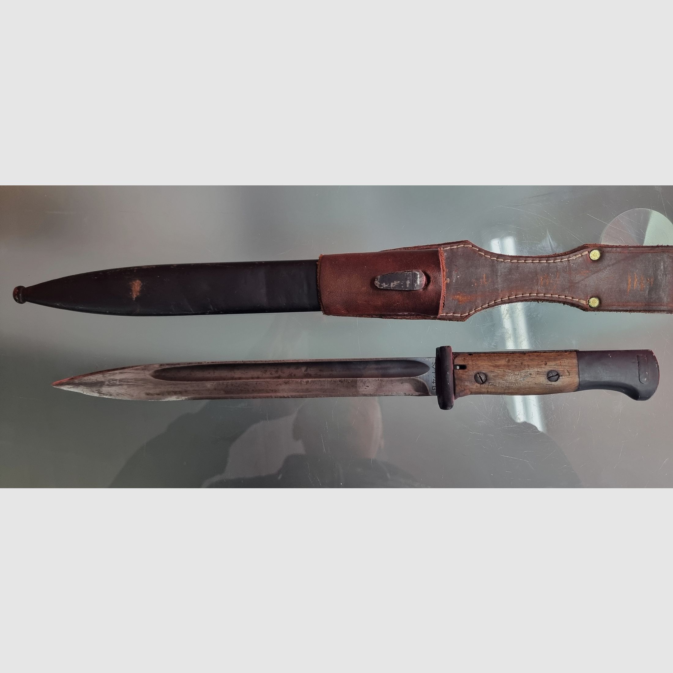 Wehrmacht/Heer-Seitengewehr/Bajonett zum 98 K, 2. Weltkrieg