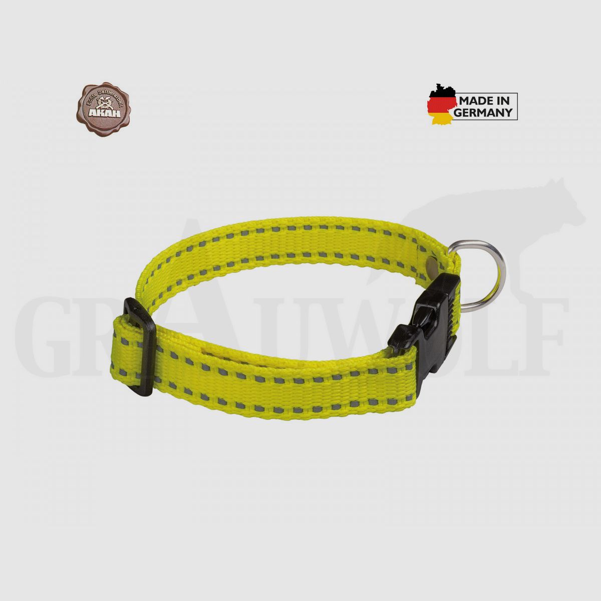 Akah Welpenhalsband neongelb 26 bis 40 cm
