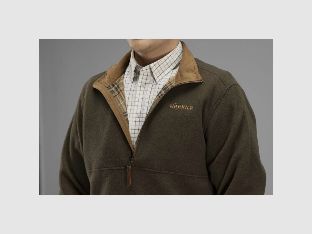 Härkila Herren Fleecepullover Sandhem Willow green melange