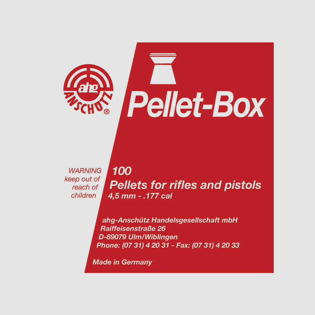 Pelletdoos voor luchtgeweer kogels